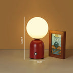 Lampe de bureau sans fil Foehn coloris rouge, hauteur 23 cm