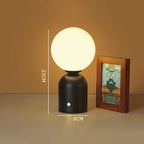 Lampe de bureau sans fil Foehn coloris noir, hauteur 23 cm