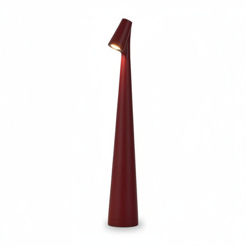 Lampe de bureau design Ambra bordeaux, packshot fond blanc