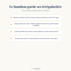 Infographie Flora : le bambou naturel et ses irrégularités
