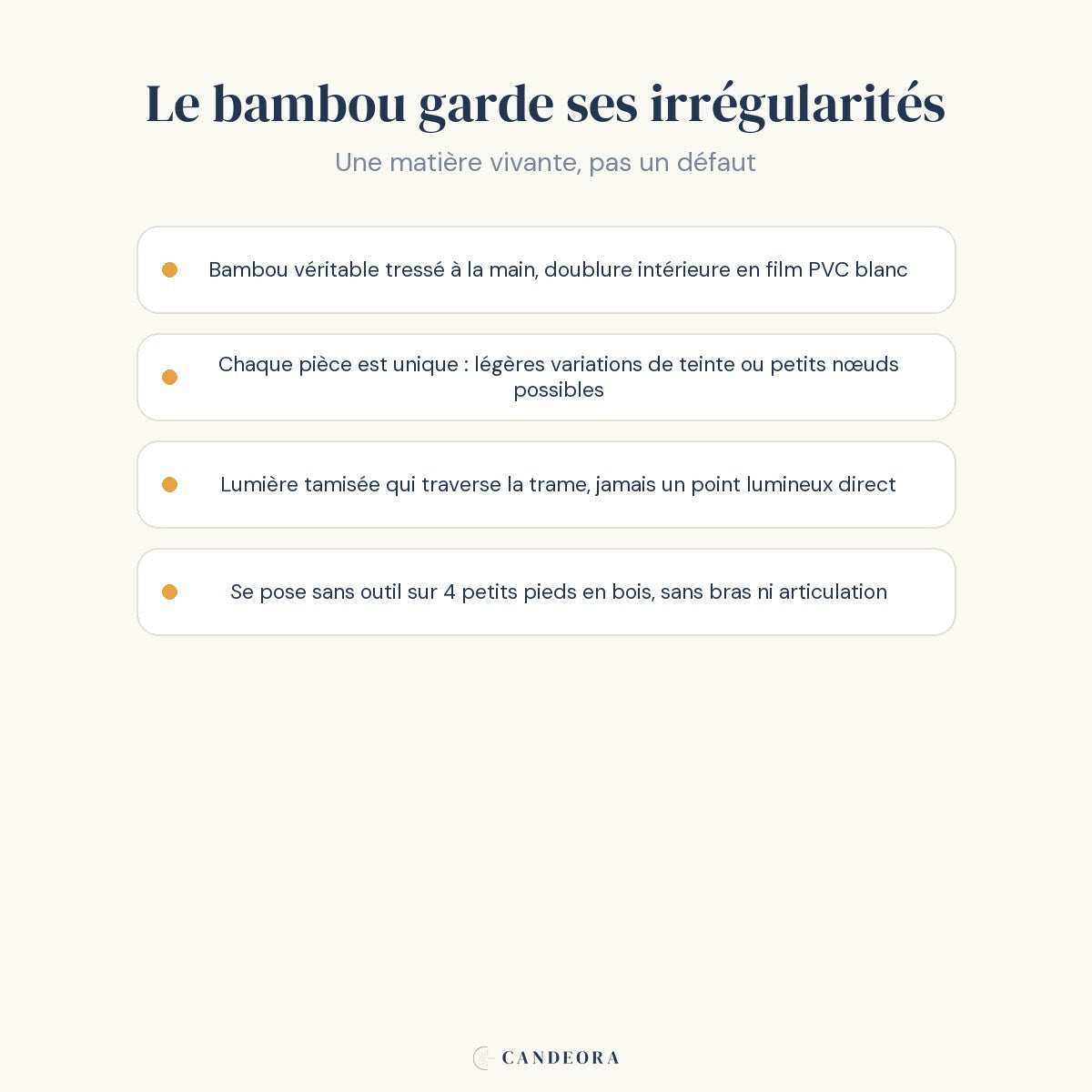 Infographie Flora : le bambou naturel et ses irrégularités
