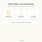 Infographie Opale : trois teintes de blanc, chaud, neutre et froid