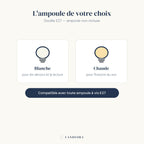 Lampe Boréal : douille E27, ampoule au choix, blanche pour les devoirs ou chaude pour le soir — Candeora