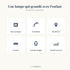 Lampe Boréal : bois nordique, orientable, douille E27, 4 coloris, lumière dirigée — Candeora