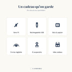 Lampe Conte : sans fil, rechargeable USB, bois et papier, forme réglable, à suspendre, idée cadeau — Candeora