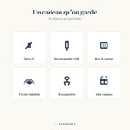 Lampe Conte : sans fil, rechargeable USB, bois et papier, forme réglable, à suspendre, idée cadeau — Candeora