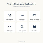 Veilleuse méduse Lagon : effet aquarium, multicolore, bouton sur la base, USB ou piles, lumière apaisante, idée cadeau