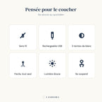 Veilleuse Piou : sans fil, rechargeable USB, 3 teintes, tactile, lumière douce, à suspendre — Candeora