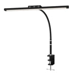 Lampe de bureau LED à pince Orion 1 tête tactile, sur fond blanc
