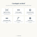 Infographie Cassiopée en bref : six atouts de la lampe