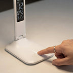 Réglage de la lampe Aube par le pavé tactile sur la base