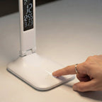 Réglage de la lampe Aube par le pavé tactile sur la base