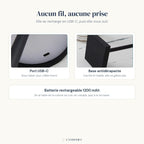 Recharge USB-C et base antidérapante de la lampe sans fil Alizé Candeora