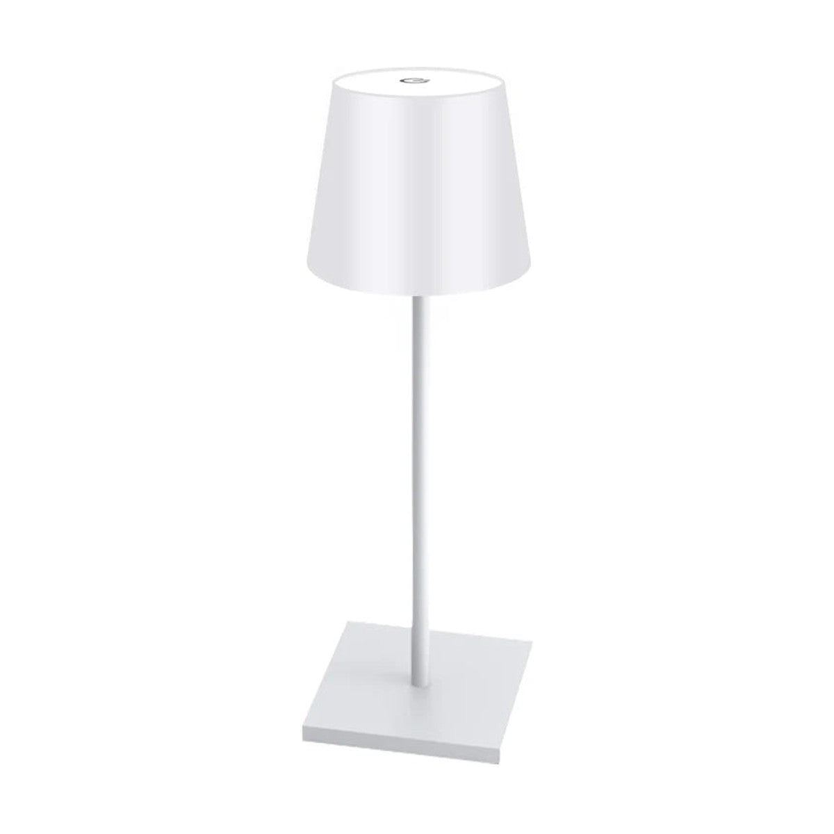 Lampe de bureau sans fil Alizé Candeora en finition blanche, sur fond blanc