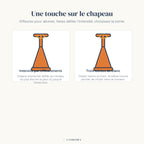 Infographie Lampe de bureau sans fil Autan, fonctionnement de la commande tactile