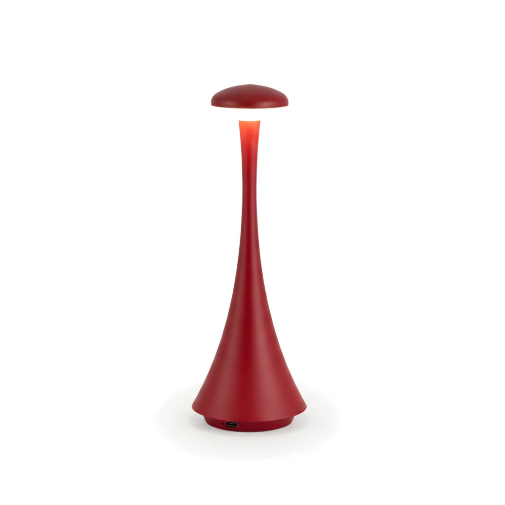 Lampe de bureau sans fil Autan, coloris rouge, packshot fond blanc