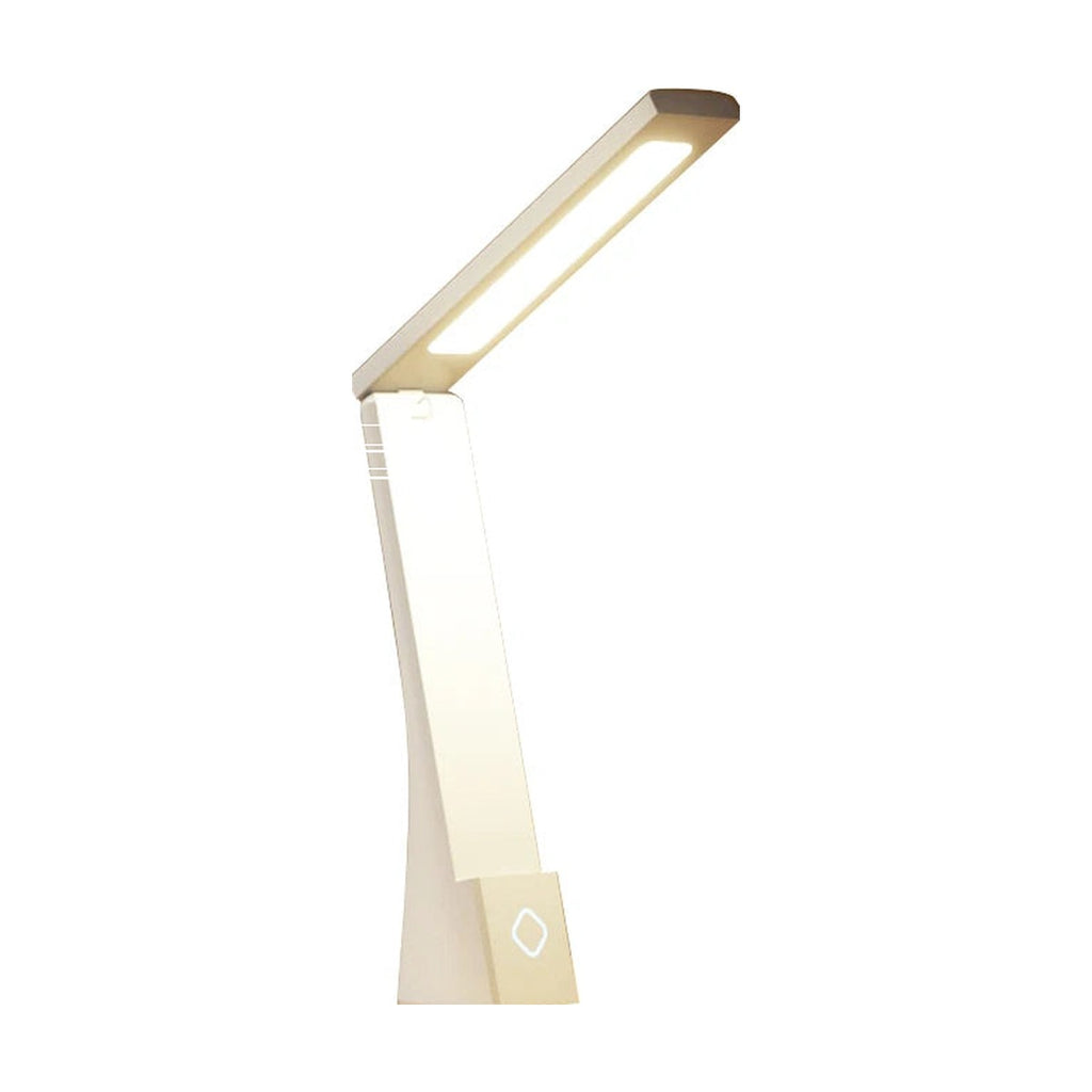 Lampe de bureau sans fil pliable Brise Candeora en finition blanc crème, sur fond blanc