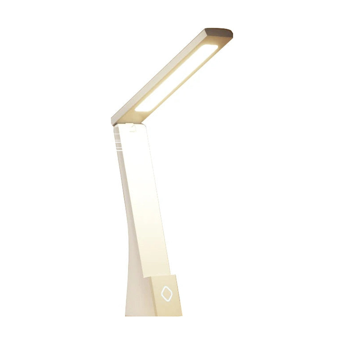 Lampe de bureau sans fil pliable Brise Candeora en finition blanc crème, sur fond blanc