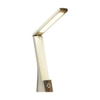 Lampe de bureau sans fil pliable Brise Candeora en finition gris taupe, sur fond blanc
