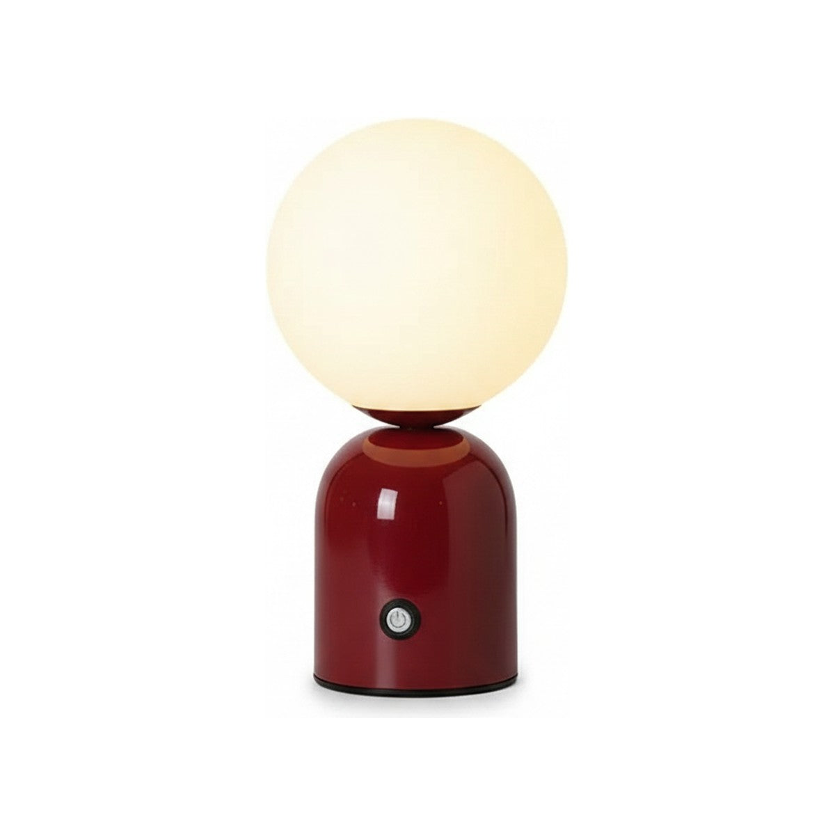 Lampe de bureau sans fil Foehn coloris rouge sur fond blanc