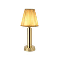 Lampe de bureau sans fil Ponant, finition dorée, sur fond blanc