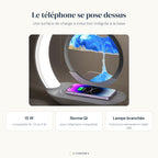 La charge à induction intégrée à la base de la lampe Sirocco Candeora