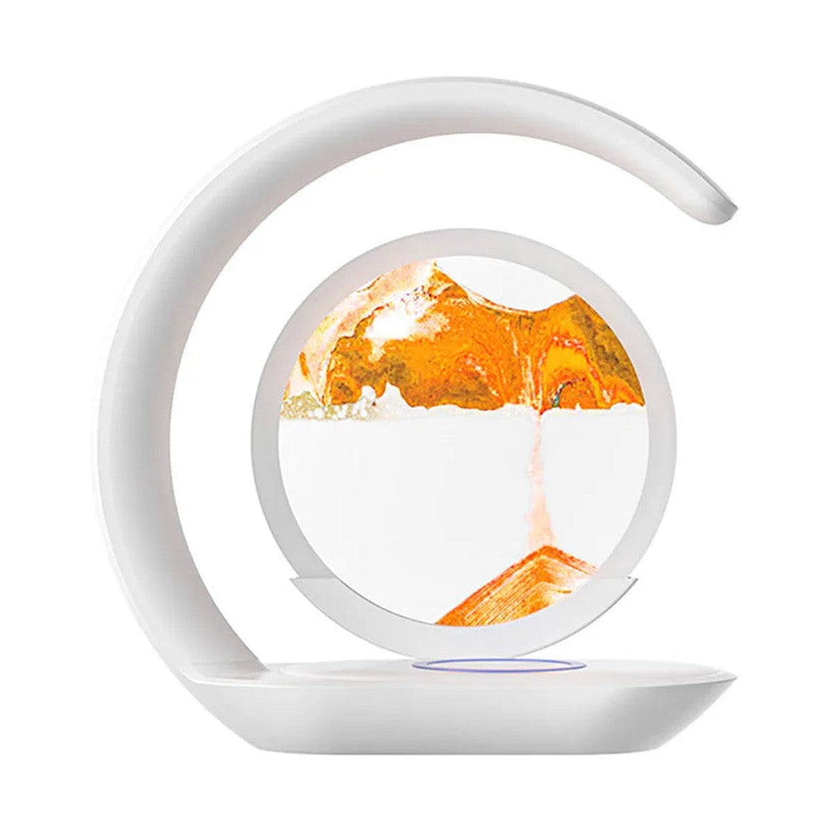 Lampe de bureau sans fil Sirocco Candeora en finition sable ambré, sur fond blanc