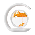 Lampe de bureau sans fil Sirocco Candeora en finition sable ambré, sur fond blanc
