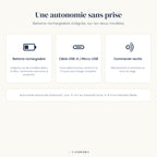 Alimentation par batterie rechargeable de la lampe de bureau sans fil Suroît - Candeora