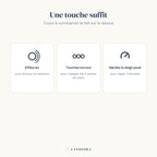 Commande tactile sur le dessus : allumer, changer les 3 teintes, régler l'intensité.