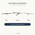Les trois modèles de la lampe Orion Candeora : une, deux ou trois têtes