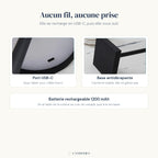 Recharge USB-C et base antidérapante de la lampe sans fil Alizé Candeora